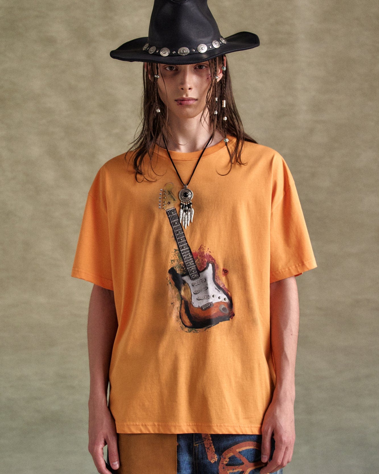 기타 UNISEX GUITAR T-SHIRT atb1250u(ORANGE)
