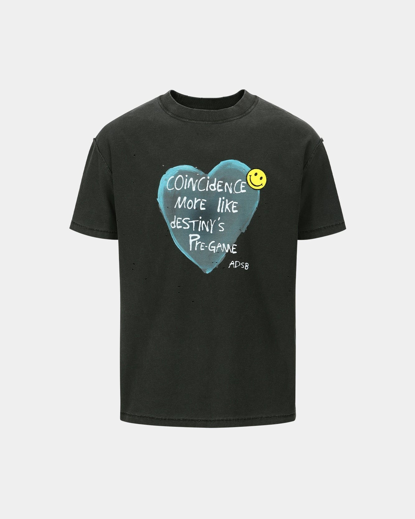 UNISEX HEART MESSAGE T-SHIRT atb1251u(CHARCOAL) – Andersson Bell