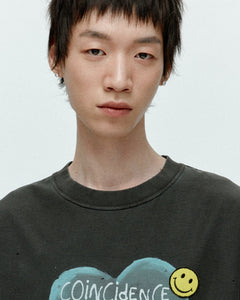 기타 UNISEX HEART MESSAGE T-SHIRT atb1251u(CHARCOAL)