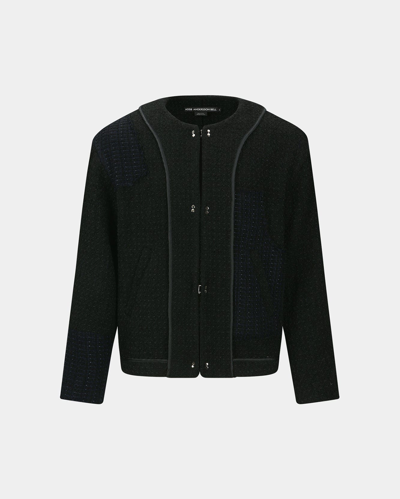 기타 UNISEX INSIDE OUT TWEED CARDIGAN awa732u(BLACK)