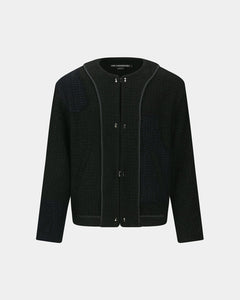 기타 UNISEX INSIDE OUT TWEED CARDIGAN awa732u(BLACK)