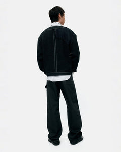 기타 UNISEX INSIDE OUT TWEED CARDIGAN awa732u(BLACK)