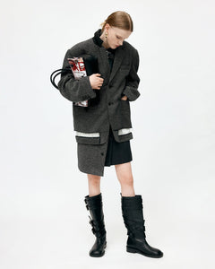 기타 UNISEX INSIDE-OUT WOOL JACKET awa711u(GREY)