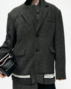기타 UNISEX INSIDE-OUT WOOL JACKET awa711u(GREY)