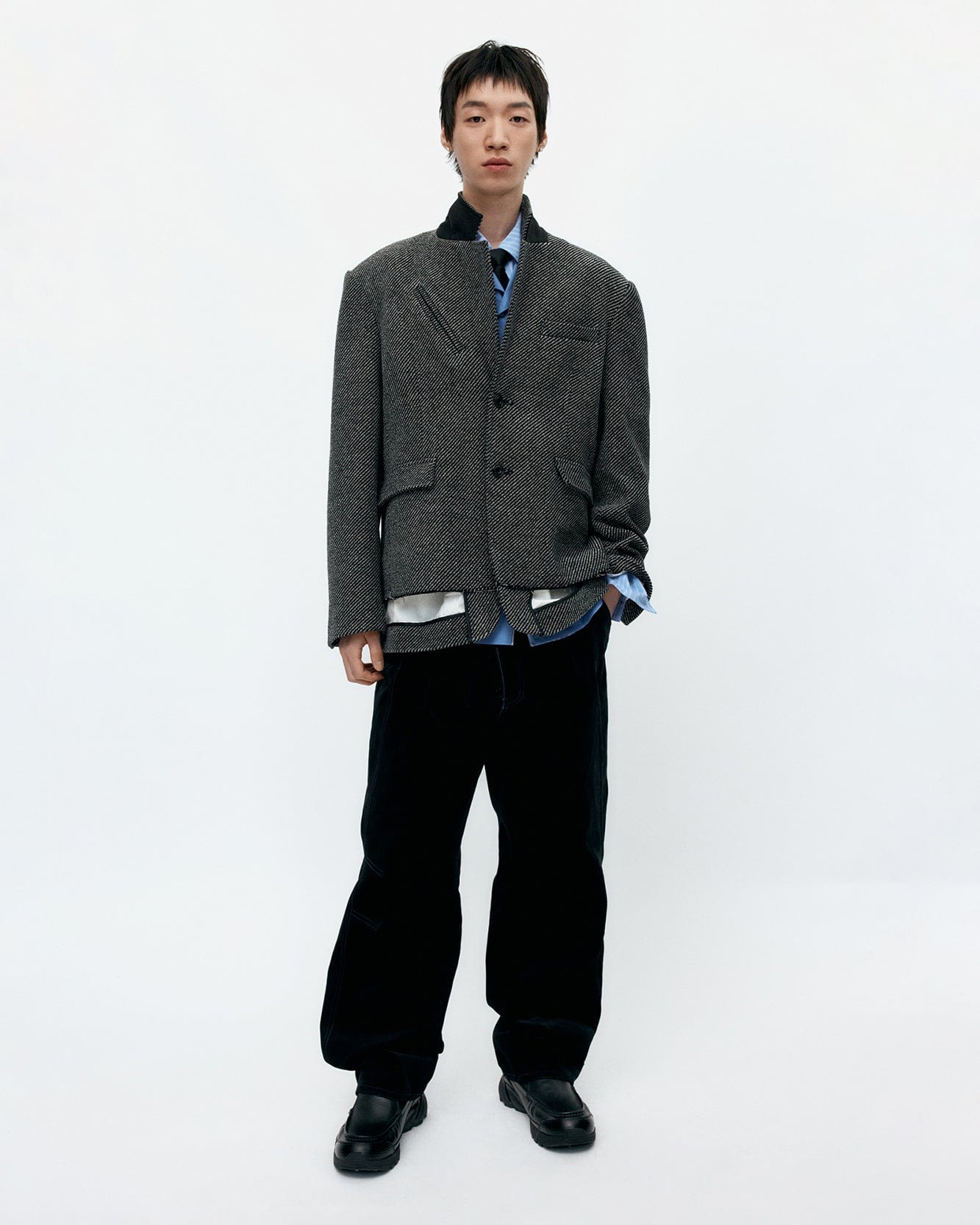 기타 UNISEX INSIDE-OUT WOOL JACKET awa711u(GREY)