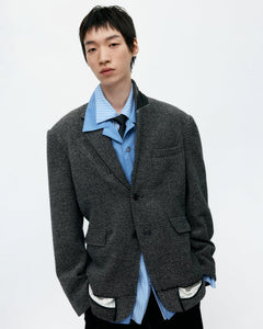기타 UNISEX INSIDE-OUT WOOL JACKET awa711u(GREY)