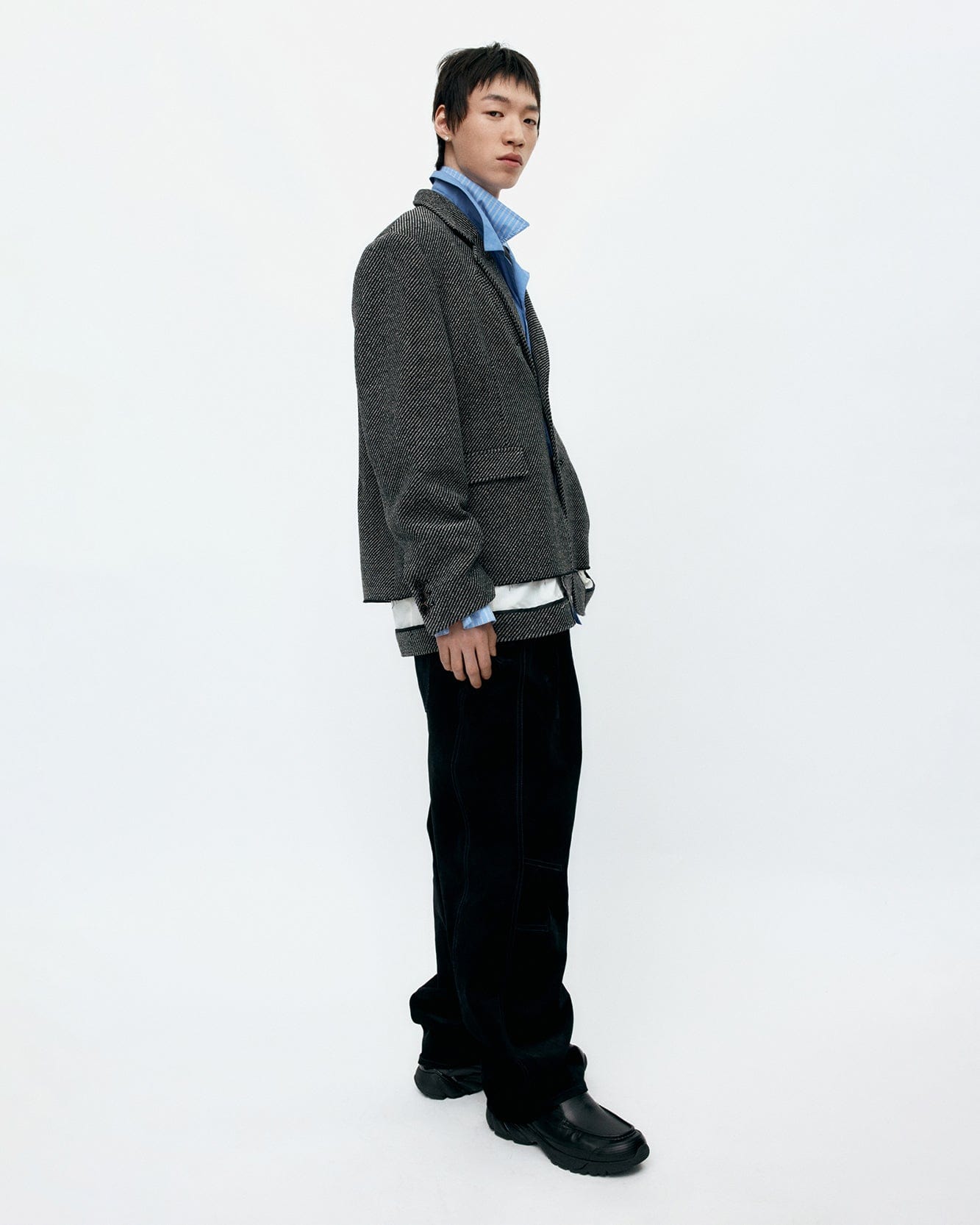 기타 UNISEX INSIDE-OUT WOOL JACKET awa711u(GREY)