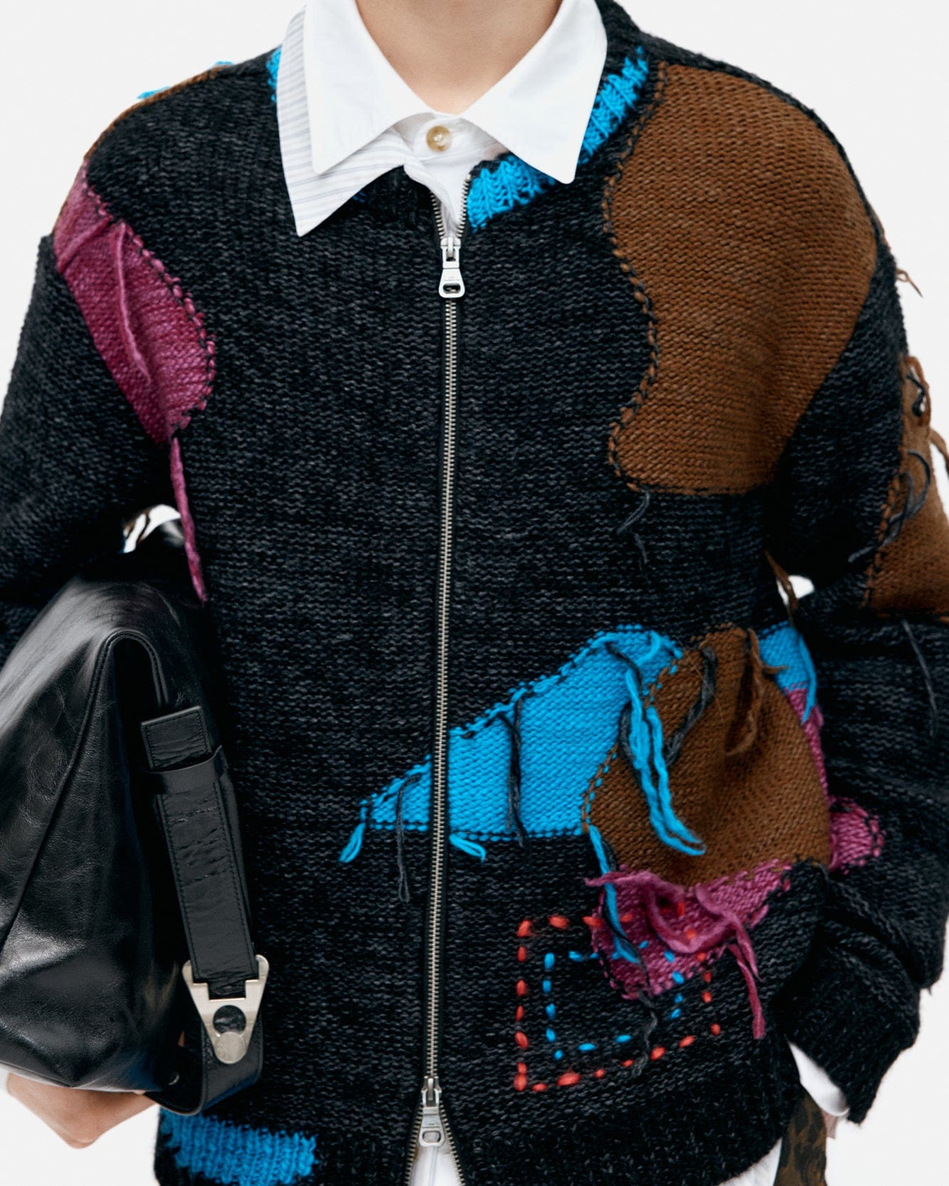 기타 UNISEX INTARISA ZIP-UP CREWNECK SWEATER atb1333u(BLACK)