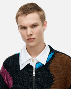 기타 UNISEX INTARISA ZIP-UP CREWNECK SWEATER atb1333u(BLACK)