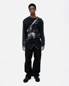 기타 UNISEX KNIGHT PRINTED LONG SLEEVE T-SHIRT atb1377u(CHARCOAL)
