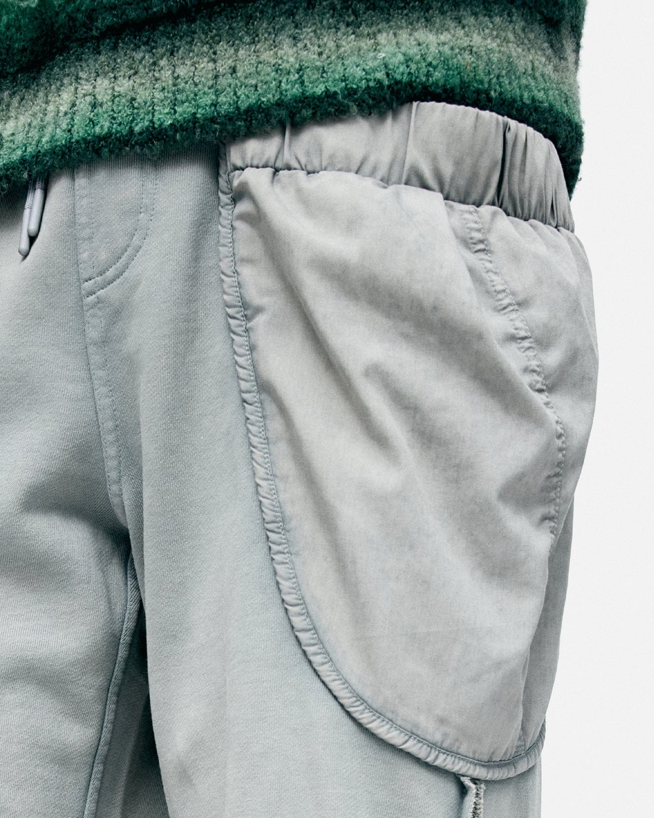 기타 UNISEX LAYERED WIDE-LEG SWEATPANTS apa852u(GREY)
