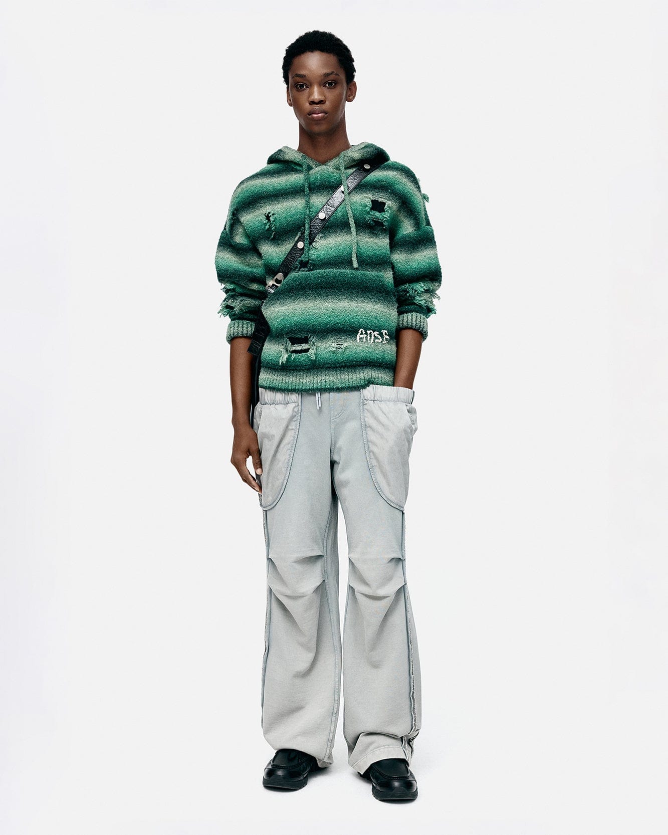기타 UNISEX LAYERED WIDE-LEG SWEATPANTS apa852u(GREY)