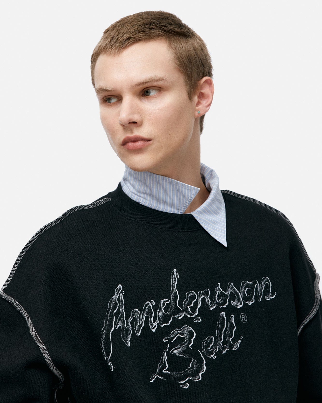 기타 UNISEX LIQUID LOGO SWEATSHIRT atb1378u(BLACK)