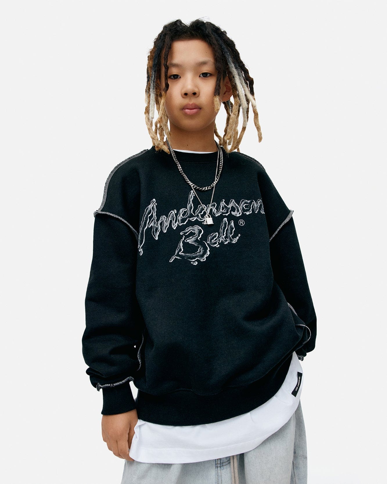 기타 UNISEX LIQUID LOGO SWEATSHIRT atb1378u(BLACK)
