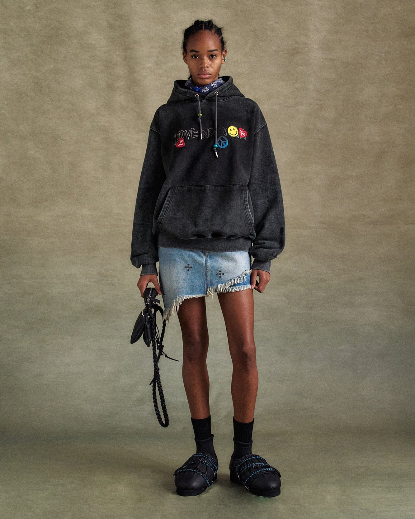 【ANDERSSON BELL】 UNISEX LOVE DYED HOODIE Andersson Bell Black 'love' Dyed Hoodie | ModeSens