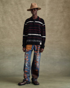 기타 UNISEX LOVE PRINTED DENIM TROMPE L`OEIL JEANS apa790u(BLUE)