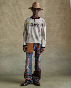 기타 UNISEX LOVE PRINTED DENIM TROMPE L`OEIL JEANS apa790u(BLUE)