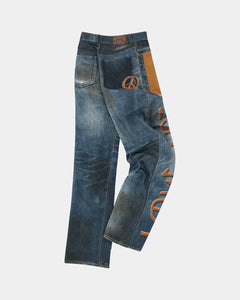 기타 UNISEX LOVE PRINTED DENIM TROMPE L`OEIL JEANS apa790u(BLUE)