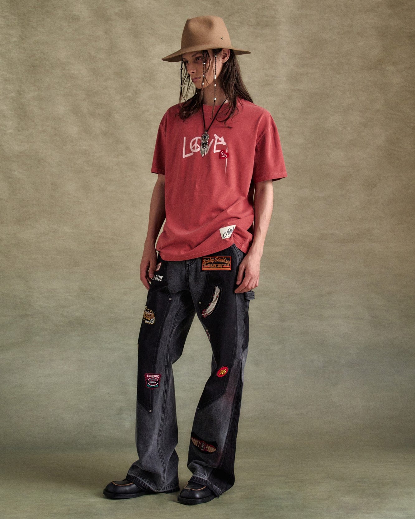기타 UNISEX LOVE T-SHIRT atb1252u(RED)