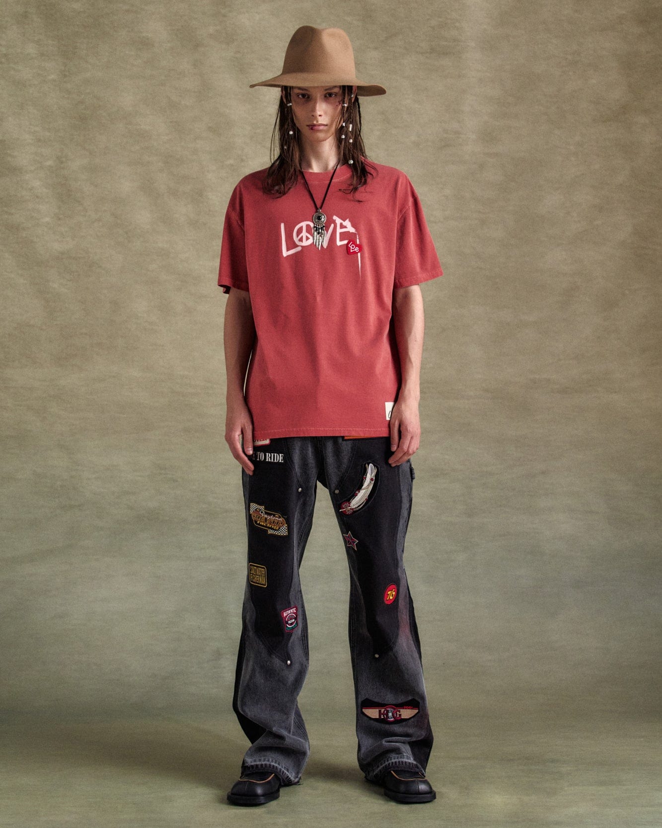 기타 UNISEX LOVE T-SHIRT atb1252u(RED)