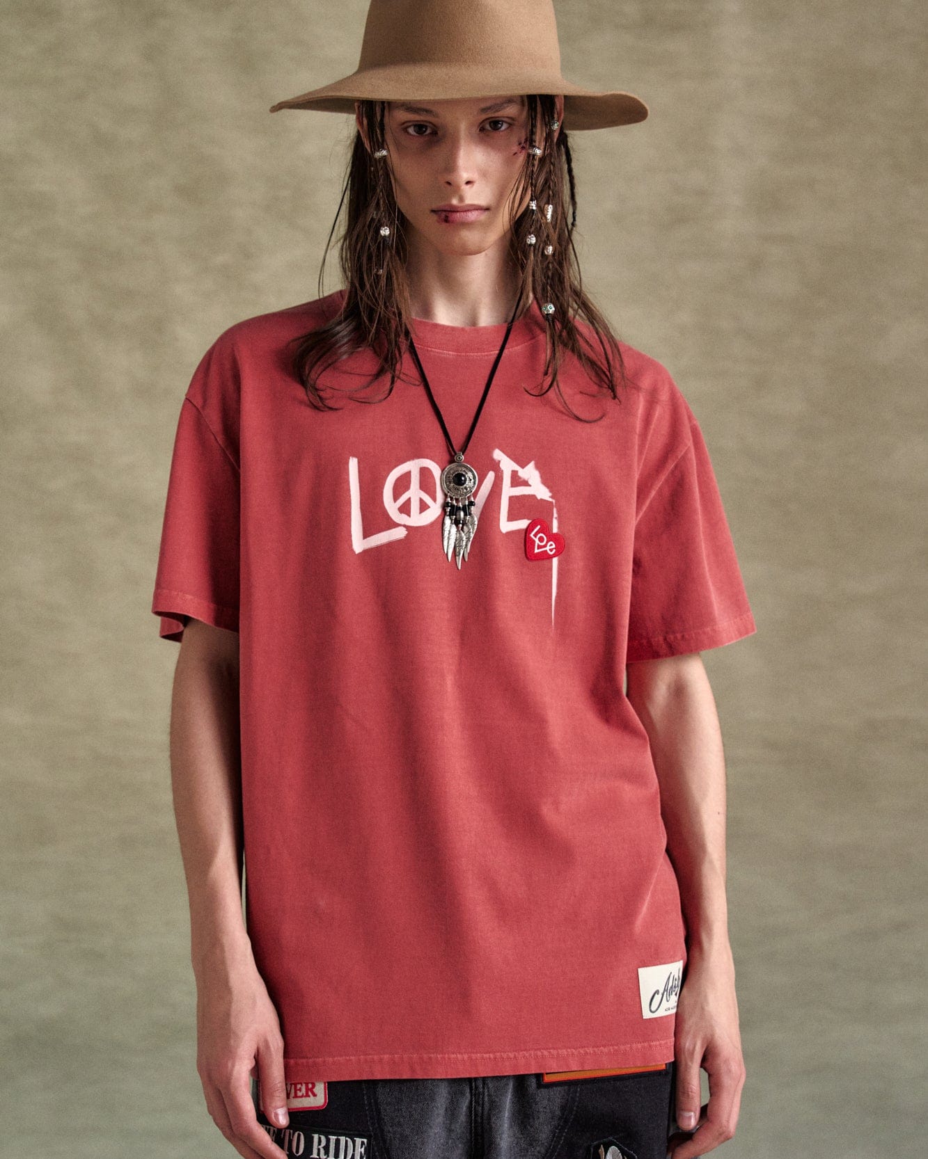 기타 UNISEX LOVE T-SHIRT atb1252u(RED)
