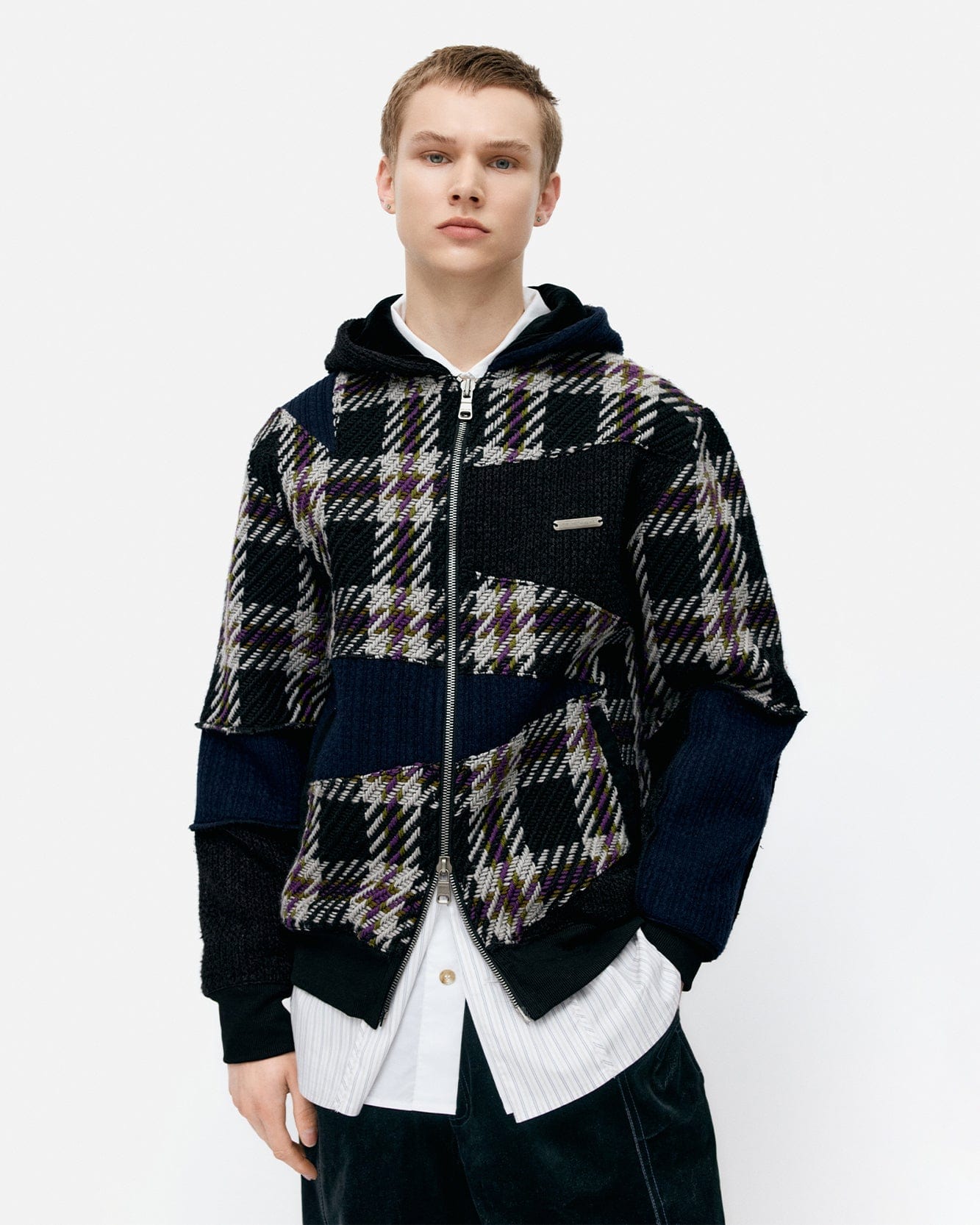 기타 UNISEX PATCHWORK HOOD ZIP-UP atb1343u(MULTI)