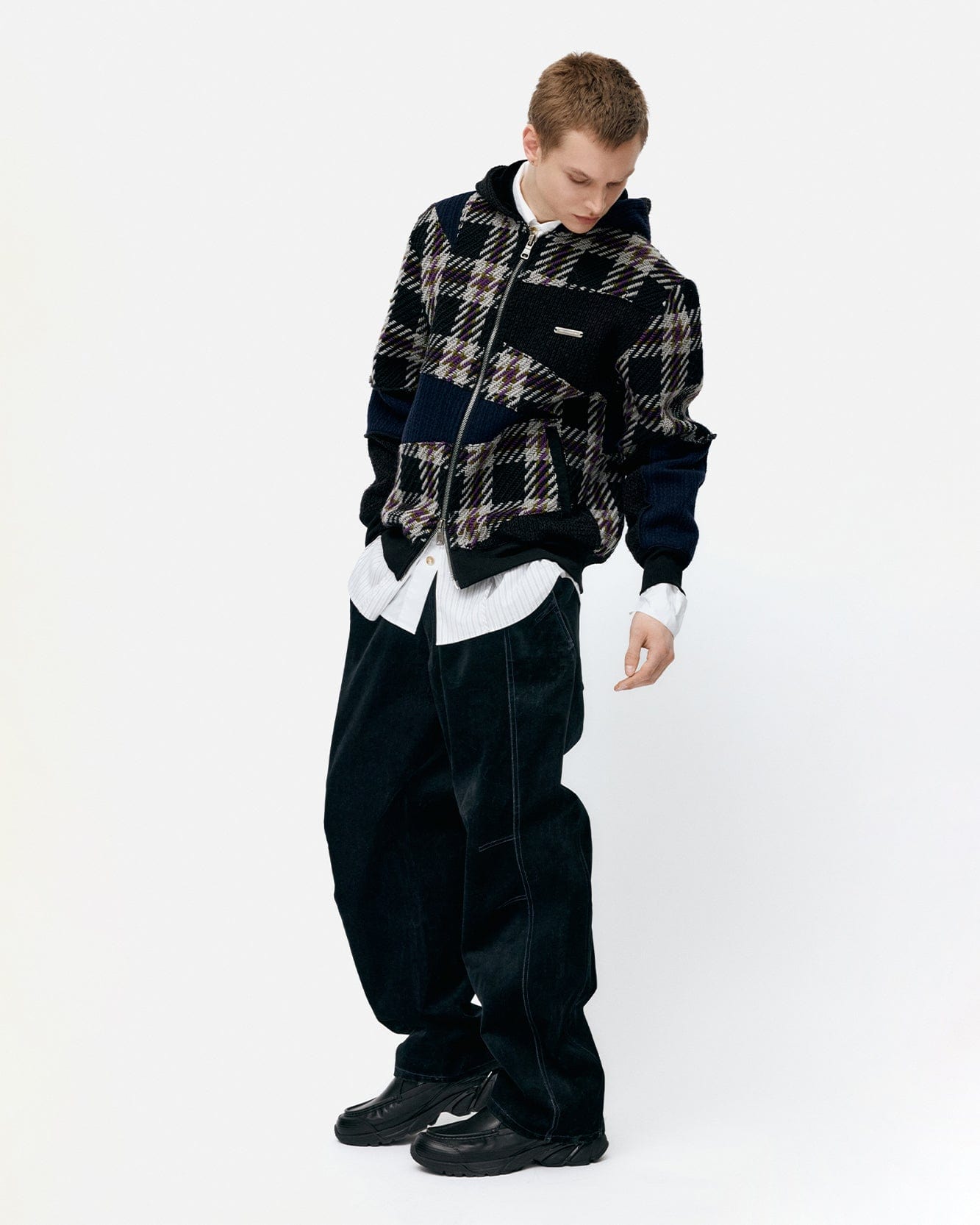 기타 UNISEX PATCHWORK HOOD ZIP-UP atb1343u(MULTI)