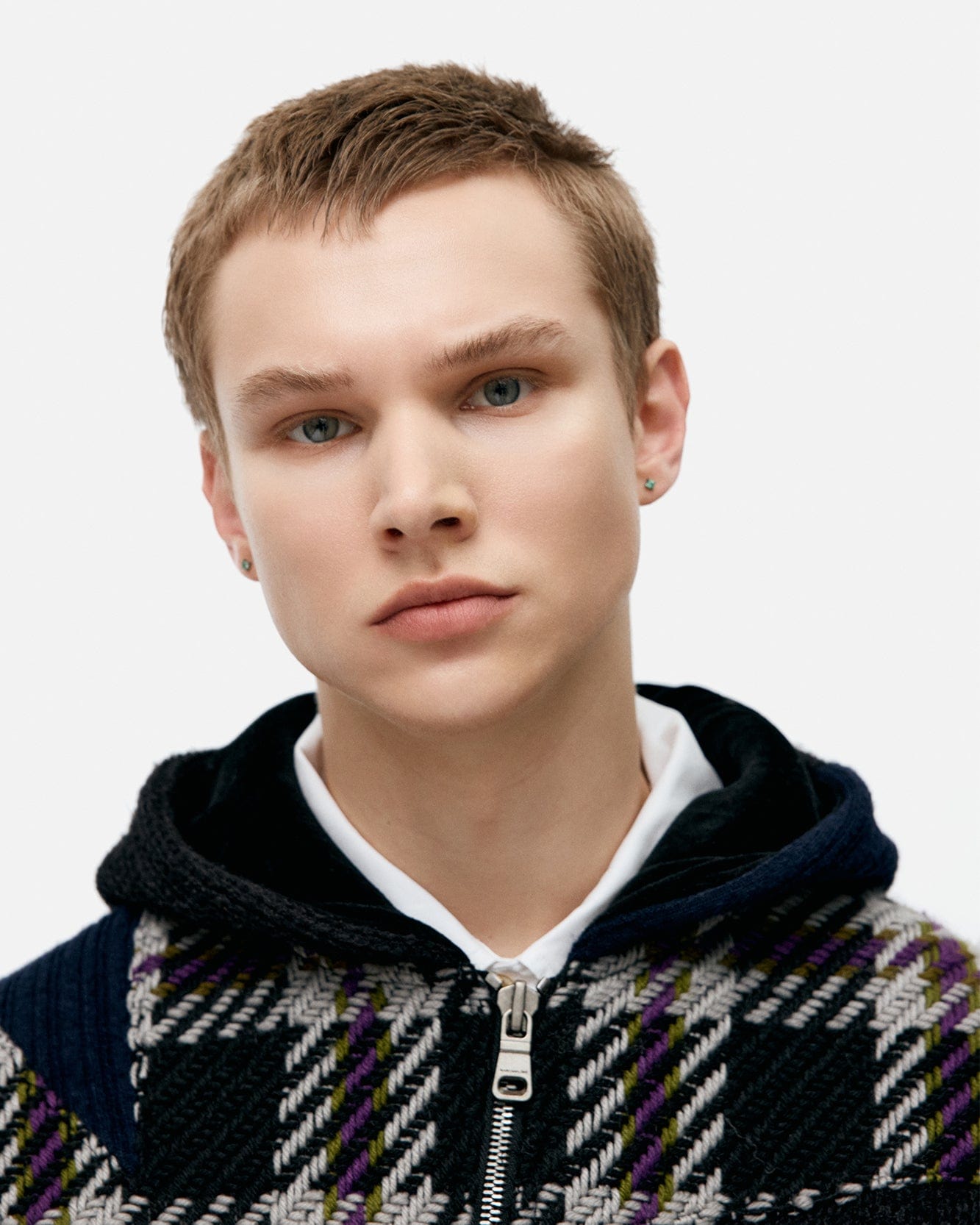 기타 UNISEX PATCHWORK HOOD ZIP-UP atb1343u(MULTI)