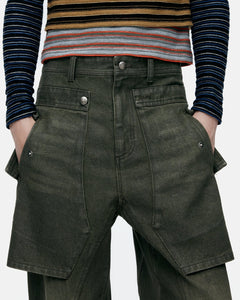 기타 UNISEX RAPTOR LAYERED WIDE-LEG JEANS apa837u(WASHED GREEN)