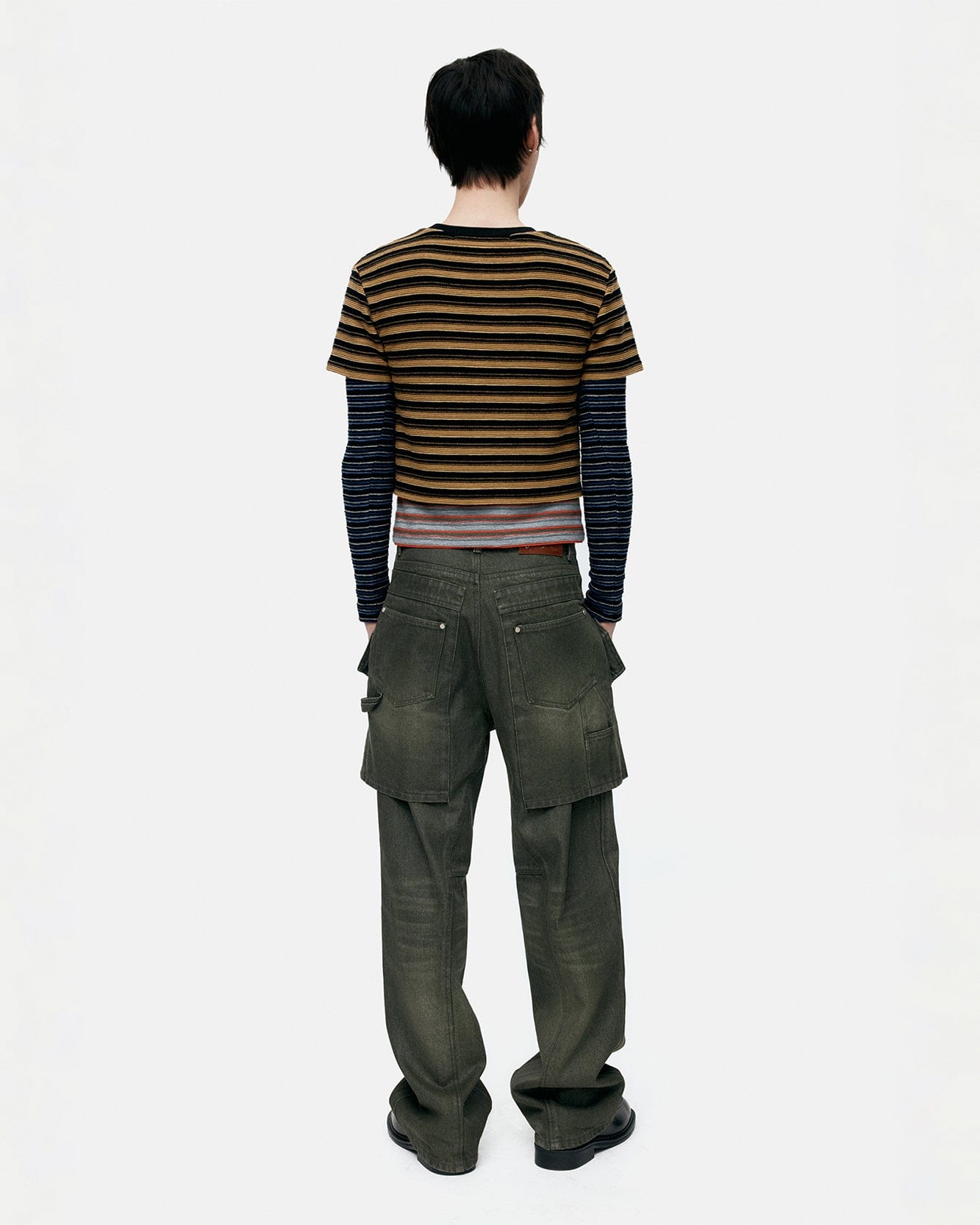 기타 UNISEX RAPTOR LAYERED WIDE-LEG JEANS apa837u(WASHED GREEN)