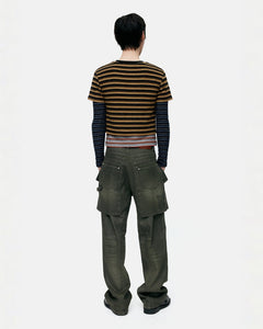 기타 UNISEX RAPTOR LAYERED WIDE-LEG JEANS apa837u(WASHED GREEN)