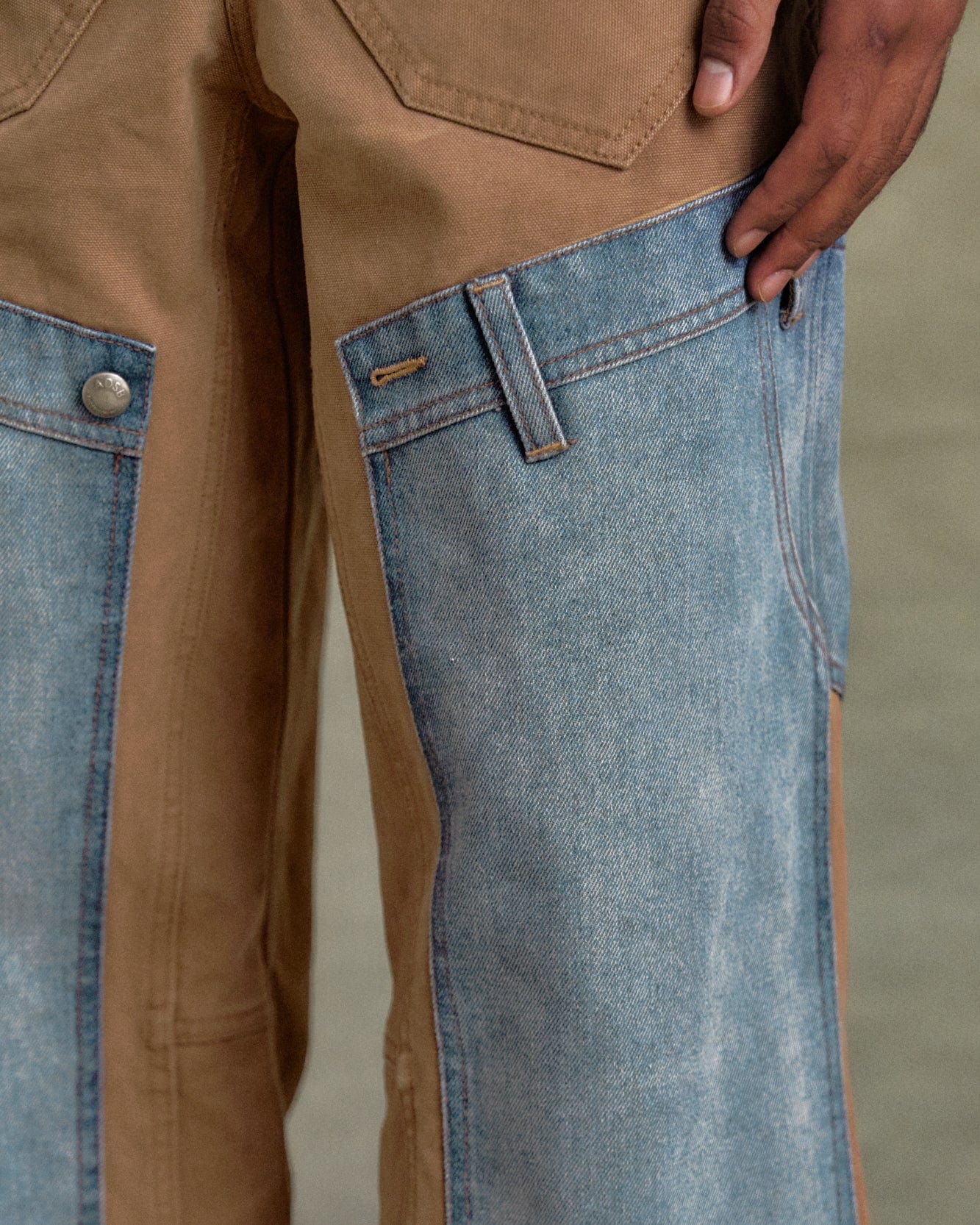 기타 UNISEX RE-MAKE CARPENTER JEANS apa810u(BROWN/BLUE)