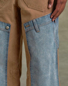 기타 UNISEX RE-MAKE CARPENTER JEANS apa810u(BROWN/BLUE)