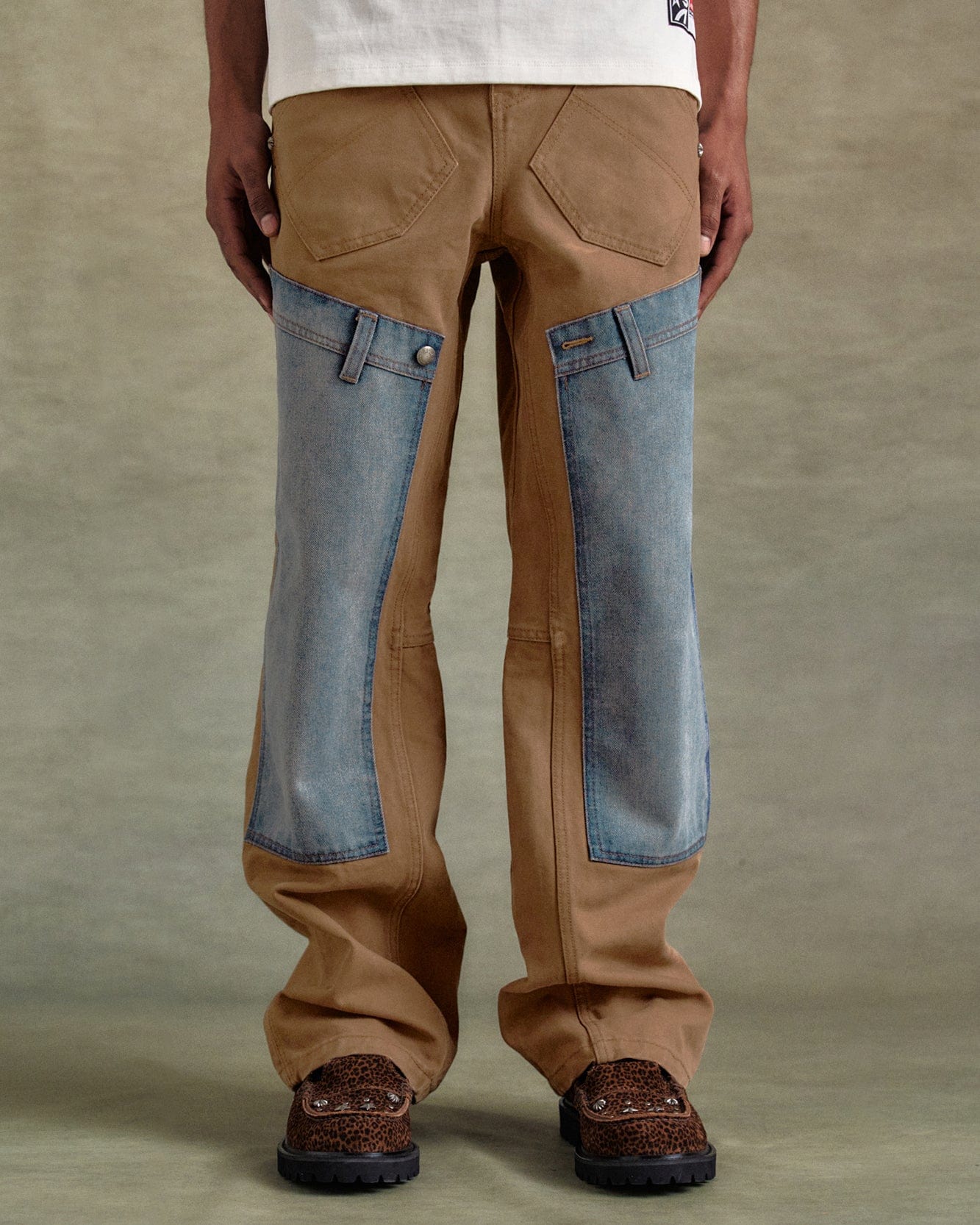 기타 UNISEX RE-MAKE CARPENTER JEANS apa810u(BROWN/BLUE)