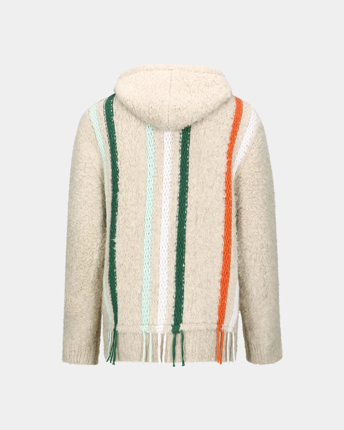 기타 UNISEX REVERSE STRIPE KNIT HOODIE atb1351u(ECRU)