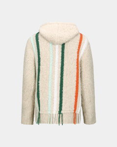 기타 UNISEX REVERSE STRIPE KNIT HOODIE atb1351u(ECRU)