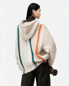 기타 UNISEX REVERSE STRIPE KNIT HOODIE atb1351u(ECRU)