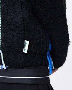 기타 UNISEX REVERSE STRIPE KNIT HOODIE atb1389u(BLACK)