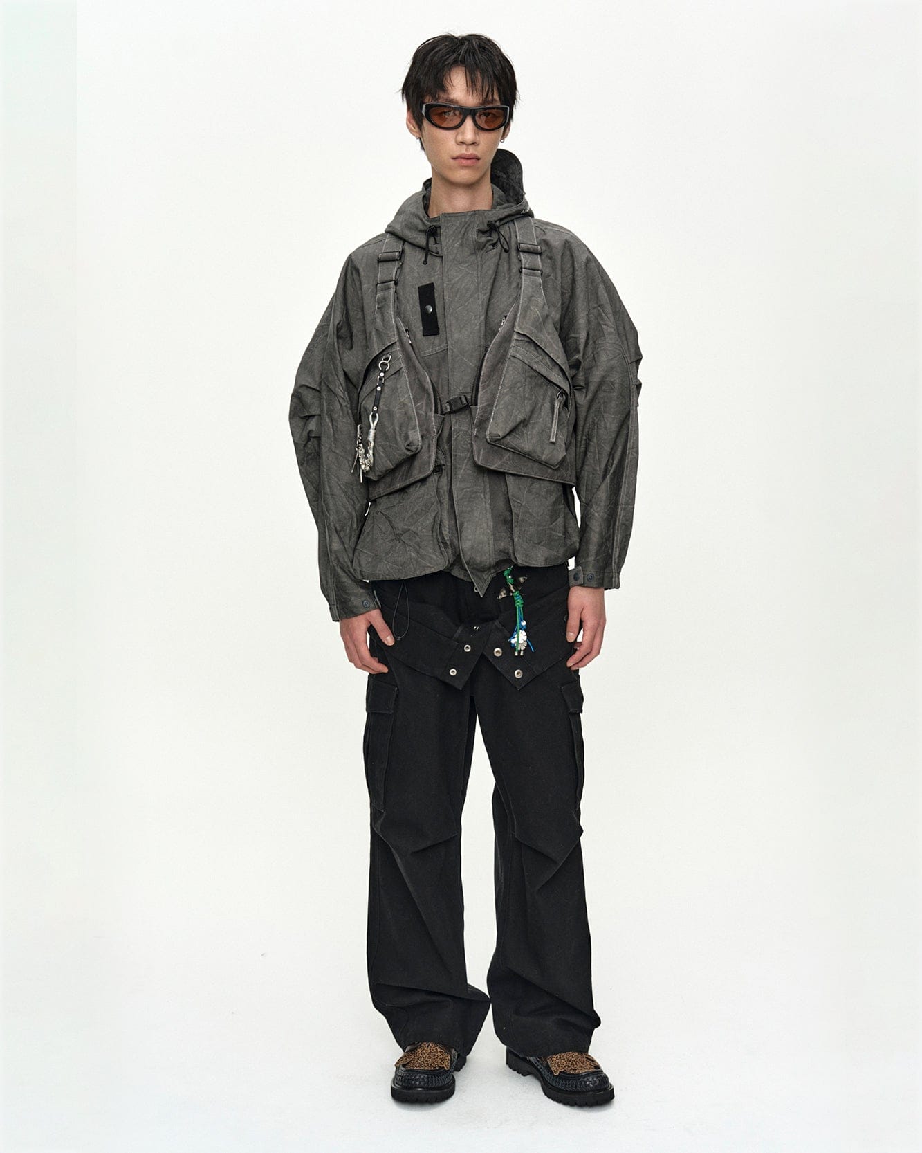 UNISEX TIE-DYED BEACH SHELL JACKET awa746u(CHARCOAL) – Andersson Bell