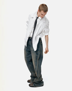 기타 UNISEX TWISTED ZIPPER POCKET JEANS apa841u(DUSTY BLUE)