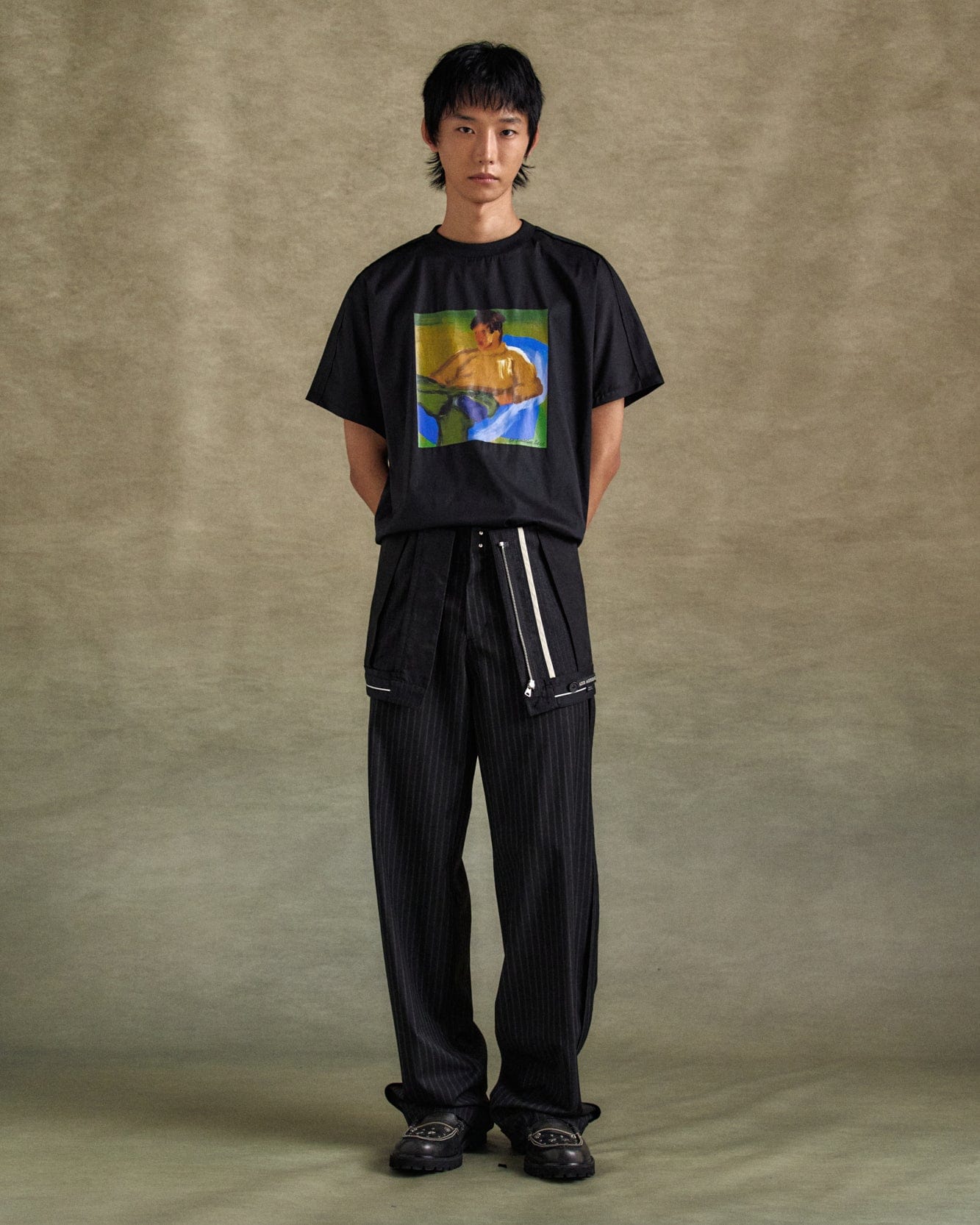 기타 UNISEX VALLUM POPLIN T-SHIRTS atb1324u(BLACK)