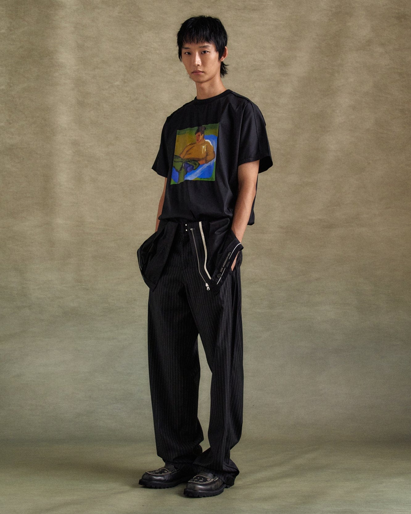 기타 UNISEX VALLUM POPLIN T-SHIRTS atb1324u(BLACK)