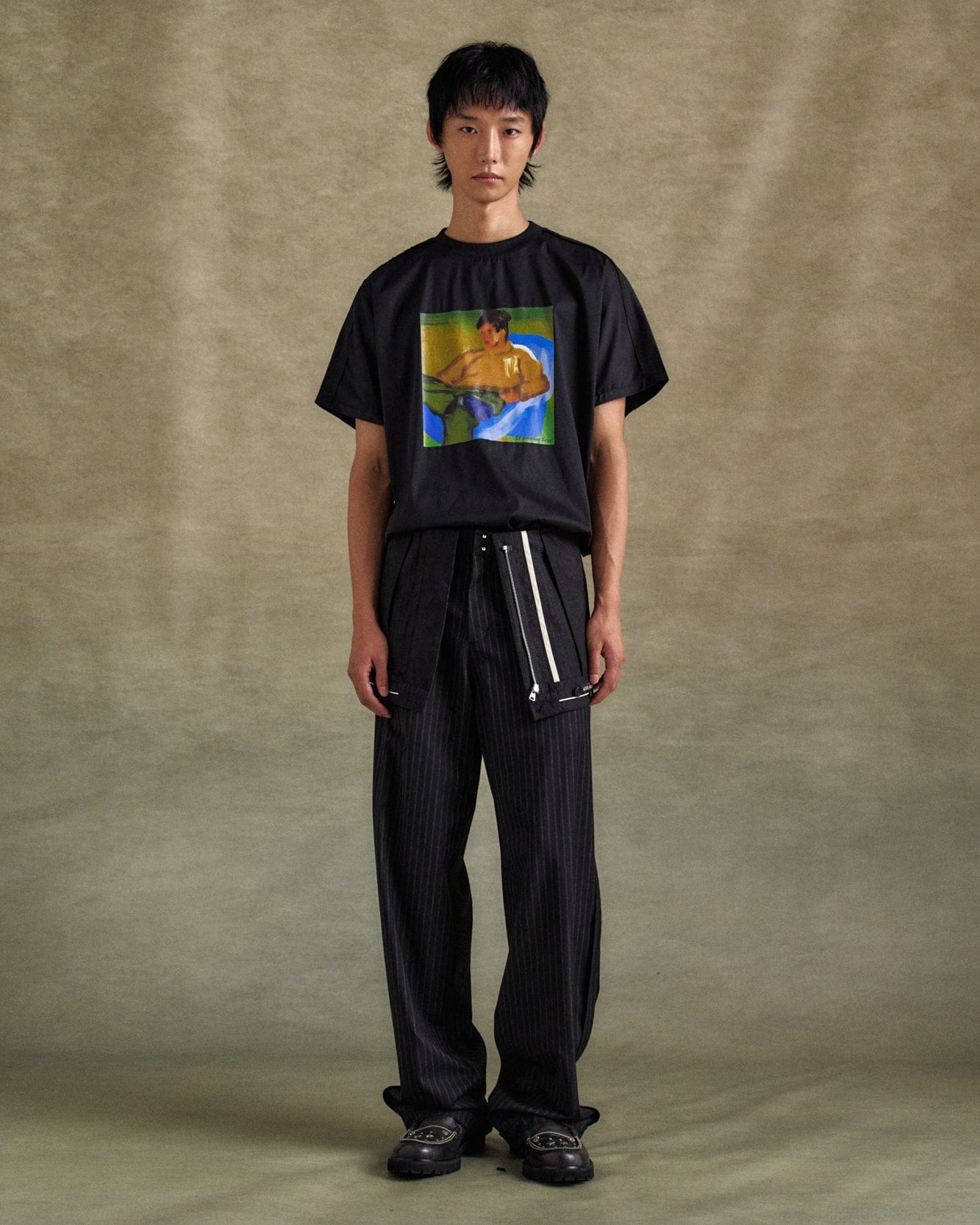 기타 UNISEX VALLUM POPLIN T-SHIRTS atb1324u(BLACK)