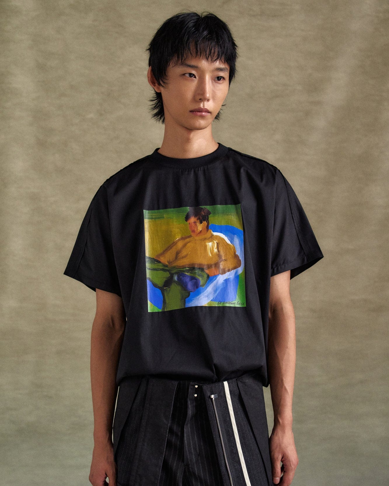 기타 UNISEX VALLUM POPLIN T-SHIRTS atb1324u(BLACK)