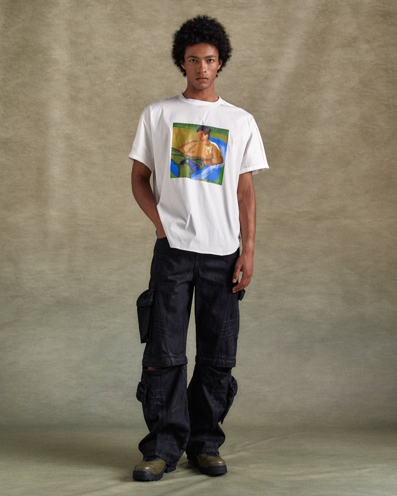 기타 UNISEX VALLUM POPLIN T-SHIRTS atb1324u(WHITE)