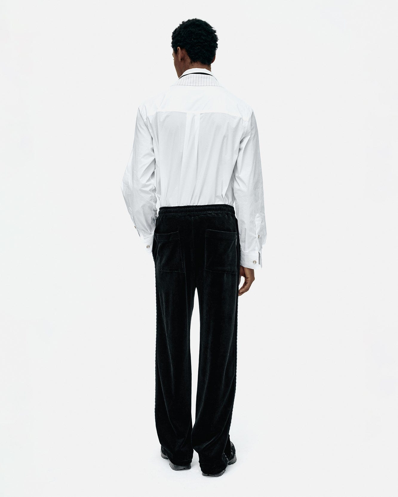 기타 UNISEX VELVET TRACK PANTS apa854u(BLACK)