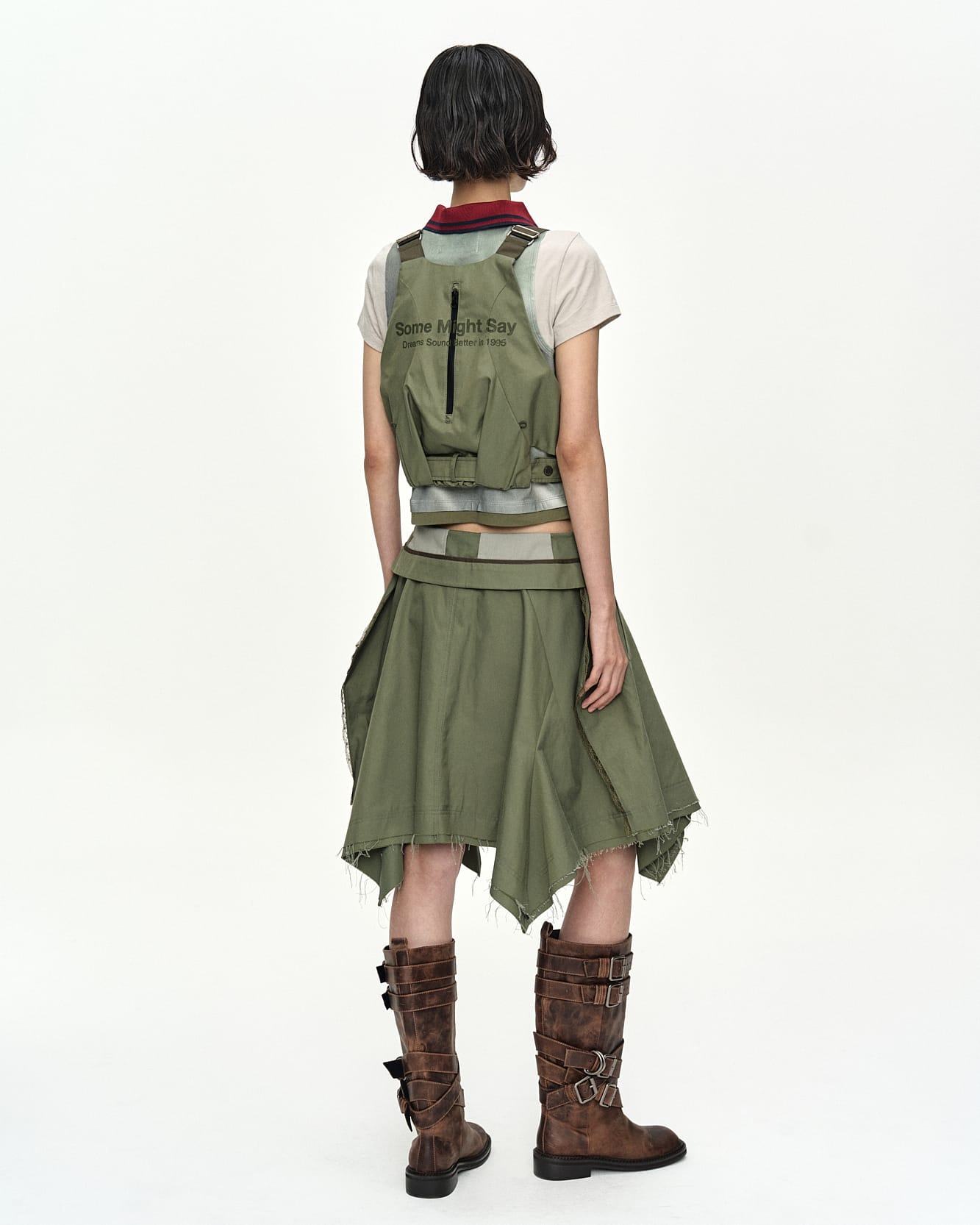 UPSIDE-DOWN ASYMMETRIC SKIRT apa914w(KHAKI) – Andersson Bell