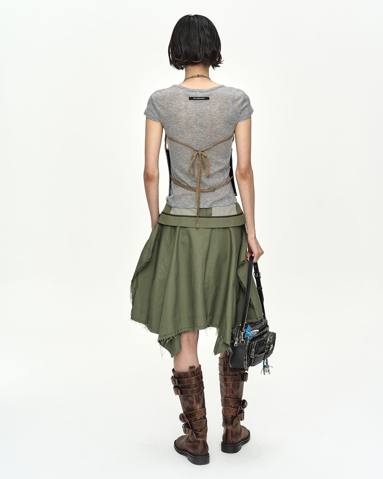 スカート ANDERSSON BELL UPSIDE-DOWN SKIRT KHAKI UPSIDE-DOWN ASYMMETRIC SKIRT apa914w(KHAKI) – Andersson Bell