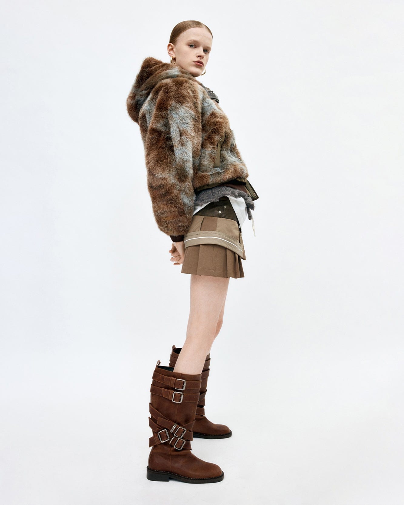 기타 VANESSA FUR N2B JACKET awa728w(BROWN)