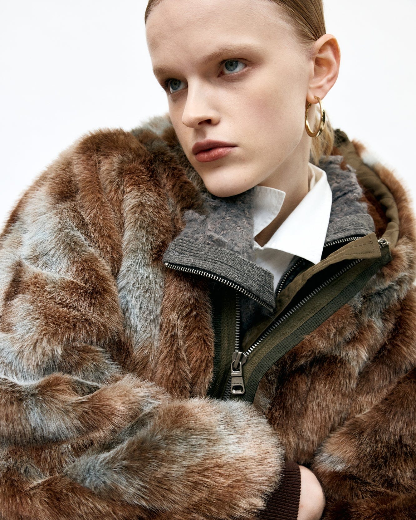 기타 VANESSA FUR N2B JACKET awa728w(BROWN)